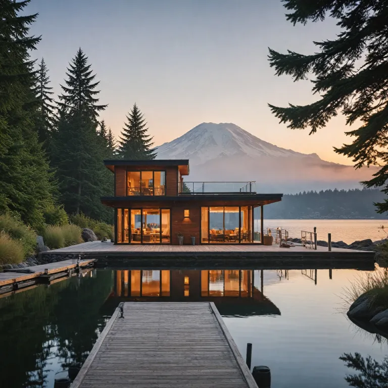 Elegant boathouse for rent in Seattle for luxury stays on the water