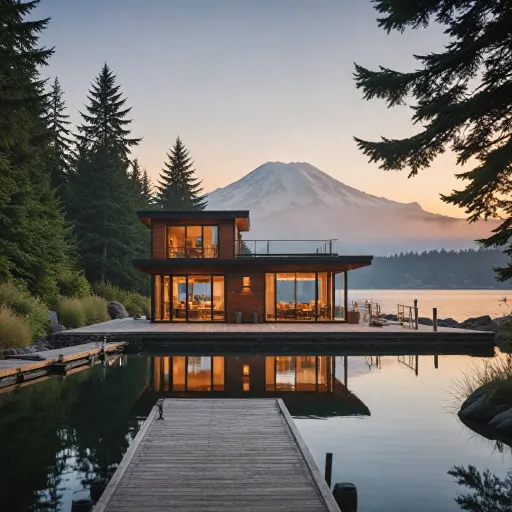 Elegant boathouse for rent in Seattle for luxury stays on the water