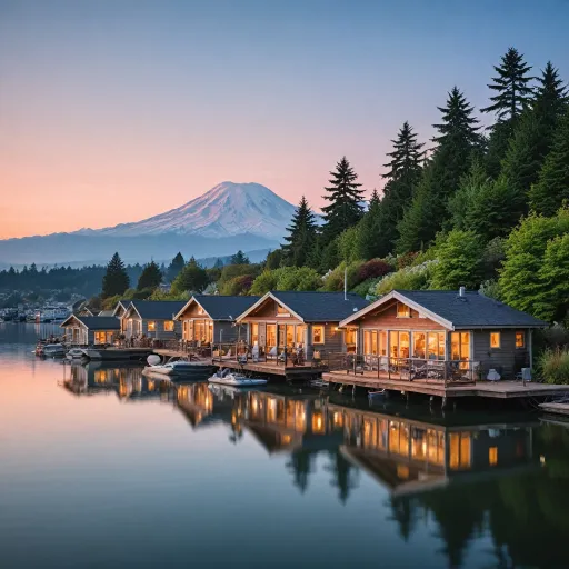 Floating homes in Seattle, Washington for a refined waterfront escape
