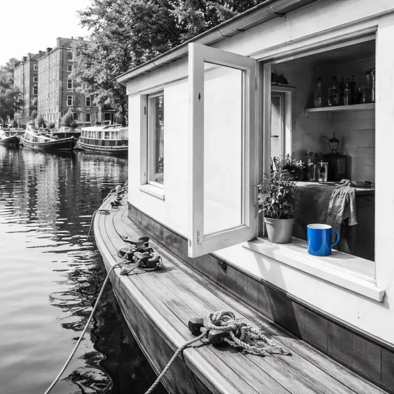 When the Kitchen Window Opens Onto the Canal: What Makes a Houseboat Stay Feel Like Home